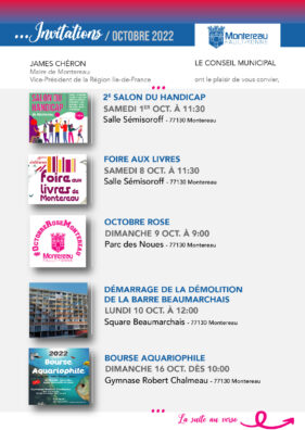 divers activité proposé au mois d'octobre