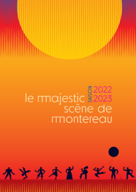 grand soleil avec fond orange